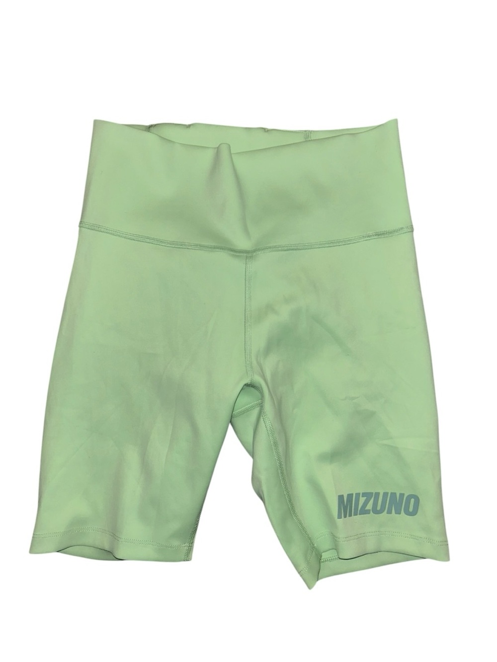 Mizuno Light Green High-Rise Performance Bike Shorts size medium